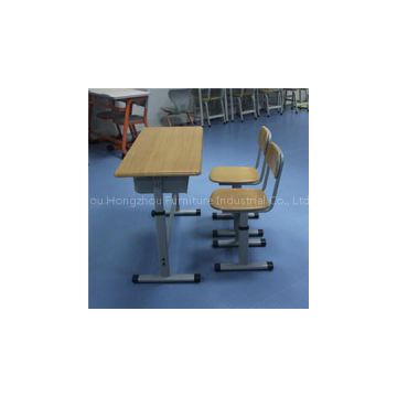 Mold Plate Double Height Adjustable School Desk Chair