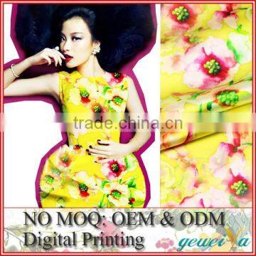 Digital Chiffon Flower Printing Polyester Textile Fabric