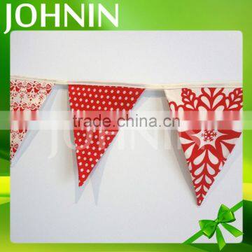 NO MOQ Polyester Cotton Christmas Flag Bunting for Party Decoration photo-3