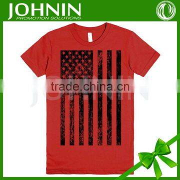 Customized high quality 100% cotton cheap price shirt american flag