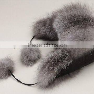 YR434B Russia Style Winter Fur Hat/Women Fashion Silver Fox Hats photo-3