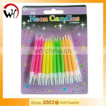 Colorful party neon candle