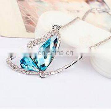 2017 New Fashion Crystal Plated Austrian Crystal Butterfly Necklaces & Pendants Jewelry photo-5