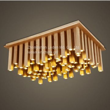 LED wooden pendant lamp with 96pcs led light