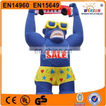 Large inflatable cartoon gorilla