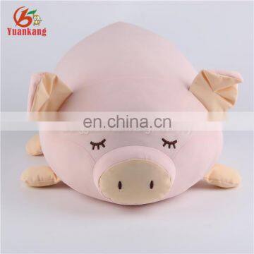 SEDEX Audit Factory Home Decorative Animal Cushion Plush Stuffed Pig Round Tube Shaped Pillow