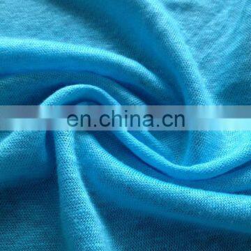 100% linen jersey fabric in BLUE col