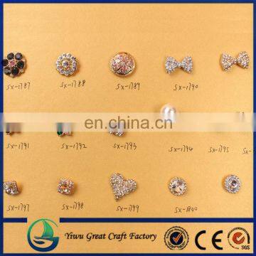 Fashion alloy rhinestone flower button