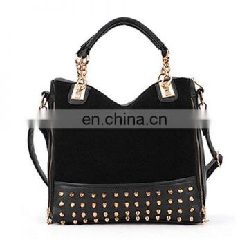 Fashion Rivets and Chains Design Women's Tote Bag