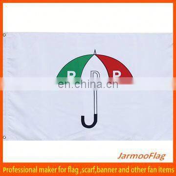 white flags with Umbrella logo