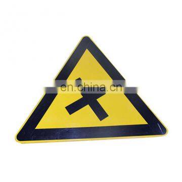 Professional OEM Factory Custom Made Hard Aluminum Safty Text Printed Triangle Shape Reflective Metal Warning Road Sign