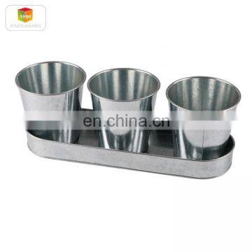Metal Tin Garden Flower Pots photo-3