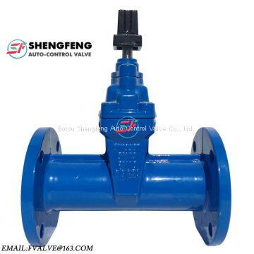 DIN3352 F5 PN16 cast iron square head gate valve