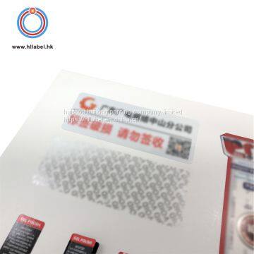 Self Adhesive Customized Security HologramVOID Label Sticker Multi Layer Anti-counterfeiting Label Sticker Scratch off photo-4