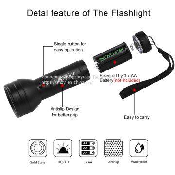 395nm Flashlight 51 Leds Ultra Violet Torch Light Lamp UV Led Blacklight Detector for Dog Urine Pet Stains and Bed Bug photo-4