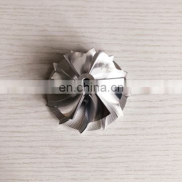 K16 reverse 54.60/67.00mm 6+6 blades high performance turbo milling/aluminum 2618/billet compressor wheel