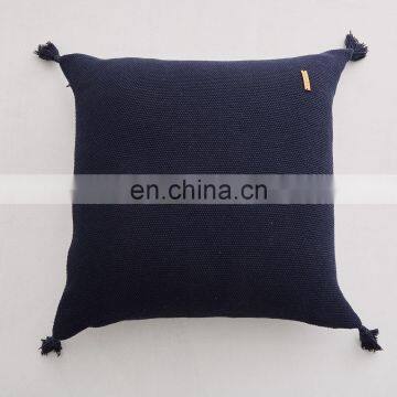 RAWHOUSE white black gray blue Knitted Pillow Case Cushion Cover with tassels