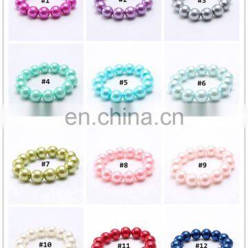 Kids Solid Bubblegum Bracelet Girl Bubblegum Cute Jewelry Birthday Gift 16Colors 12mm photo-2
