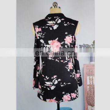 Matching Outfits Clothes Mommy & me Women off Shoulder Tops Family Lace up Blouses Floral Tunic Shirts photo-3