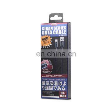 Remax RC-156 No Winding Anti-crack Custom Usb Cable Manufacturer Magnetic Usb Cable Fast Charging Type c Cable Magnet Charger photo-2