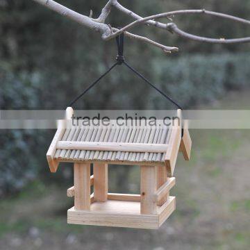 FSC certified simple design unpainted wood bird feeder