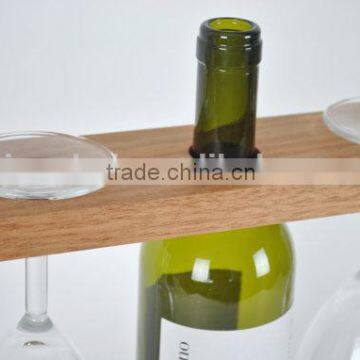 Custom Made Solid Wooden Wine and Glasses Organizer Rack