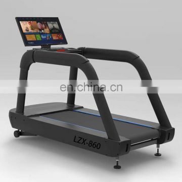 Indoor Fitness Equipment Commercial Use Running Machine Heavy Duty Treadmill with 32"TV and 14" touch screen