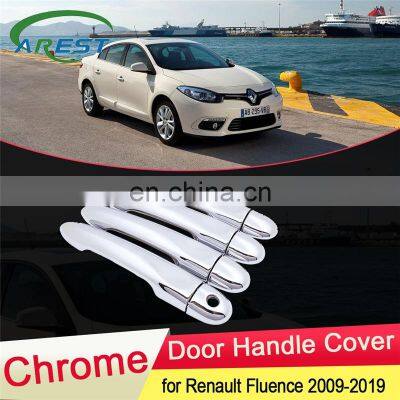 for Renault Fluence 2009~2019 Luxuriou Chrome Door Handle Cover Catch Trim Set Car Cap Styling Accessories 2010 2011 2012 2013