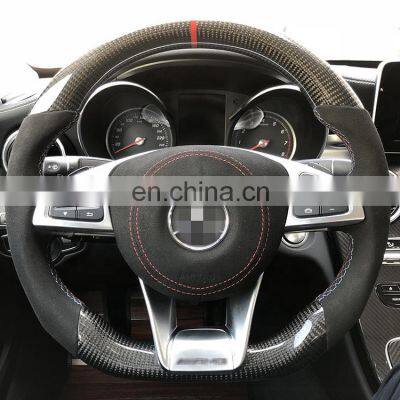 AMG STYLE FOR BENZ C E CLA GLA GLC GLE GLS CLASS STEERING WHEEL COVER photo-4