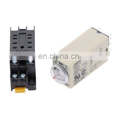H3Y-2 DC 12V 24V /AC 110V 220V Delay Timer Time Relay 5A 0 - 30 SEC With Base photo-5