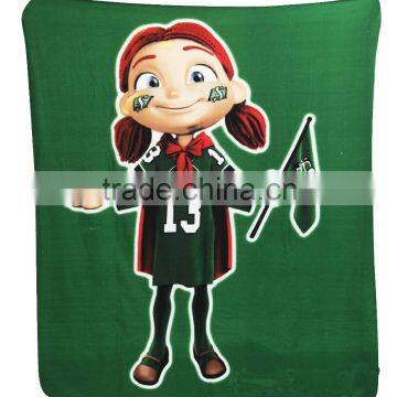 Cartoon-pirinted polar fleece blanket