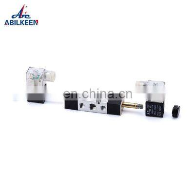 Acting Type G1/4 Double Electrical Control Valve Plate 4M220-08 5/2 Way Valve Solenoid DC24V Pneumatic Valve photo-5