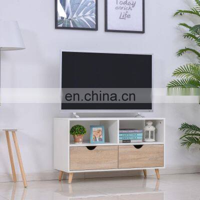 TV Stand Media Unit Cabinet with Shelves Drawers Storage Centre White