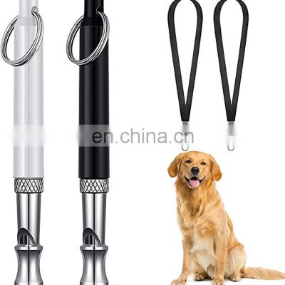 High Quality Dog Training Whistle Ultrasonic Metal Dog Whistle With Lanyard