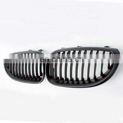 Front grill for BMW 5 Series E60 E61 Single Slat Line Matt black ABS kindly grill for BMW M5 sedan E60 2004-2009