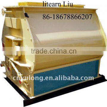 Double paddle shaft animal feed mixer