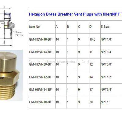 G3/8 INCH BREATHER VENT PLUGS FOR GEARBOX SPEED REDUCERS