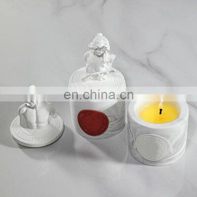 New Arrival Fancy Design Custom Label Available Mythology Sculpture Lid Essential Oil Container Aromas Scent Candles photo-3