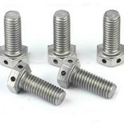 SS304 SS316 Passivated Hex Head Bolts Fully Threaded With Wire Holes