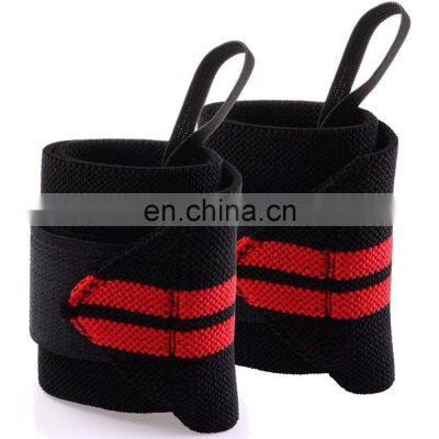 custom cross fit gym fitness power training strength weight lifting cotton elastic hand wrist support straps wrist wrap