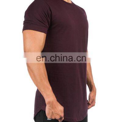 sialwings high quality long line scoop bottom fashion t-shirt for men, custom t shirts manufacturer