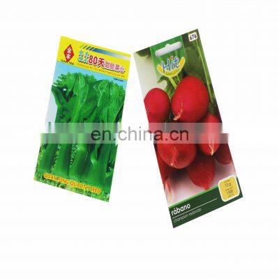 Custom Printing Three Side Seal Paper Agricultural Seeds Packaging Bag photo-2