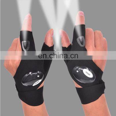 Battery Powered Magic Fastening Strap Handsfree Working LED Flashlight Gloves For Christmas Gift photo-4