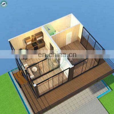 Two Flatpack Container Combined Stilt Container House Jungle House on Stilts With Veranda and Roof in Davao