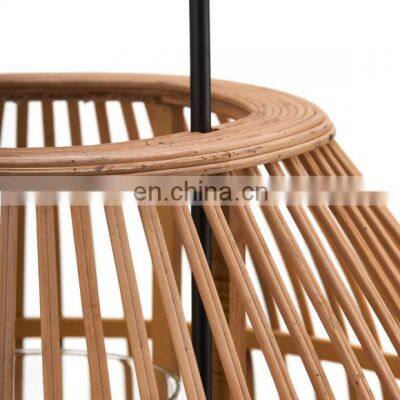 Best Price Large Apple Design Bamboo Lantern With Glass Candle Holder High Quality Candle Jar Cheap in Bulk Vietnam Supplier photo-2