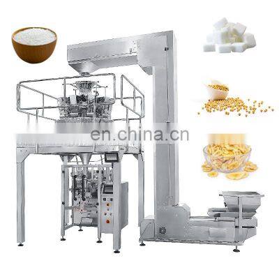 Bean Vertical Sweet Potato Crisp Sugar And Rice Puff Nitrogen Fill Cassava Flake Corn Snack Salad Pack Machine