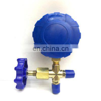 Conjunto de manômetros de coletor único em latão CT-466 para sistema de refrigeração HVAC, para carregamento de ar condicionado automotivo e manômetro de coletor único para AC photo-3