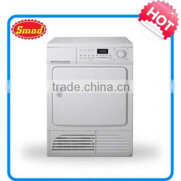 Electronic control clothes dryer with stainless steel drum