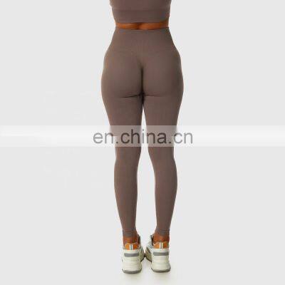 Factory Sales Seamless Scrunch Butter Yoga Leggings Gym High Waist Sports Fitness Pants photo-3