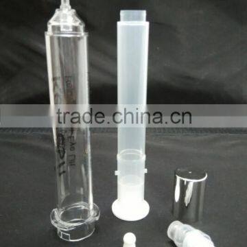10ml cosmetic syringe shaped airless bottle for eye cream injection